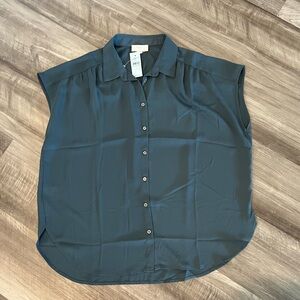 Loft Outlet Button Up Blouse Size Petite Large